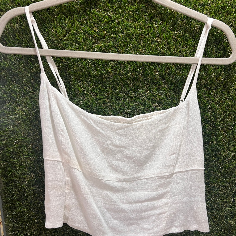 Wilfred White Fitted Crop Camisole